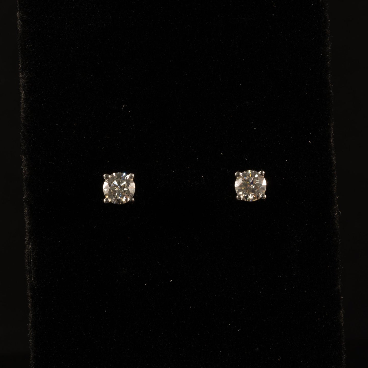 New 1 Carat tw Round Lab Grown Diamond Studs 14K Yellow Gold Friction Back