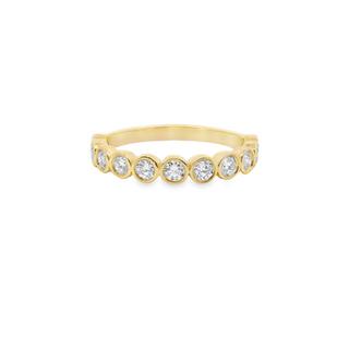 Round Diamond Bezel Band 0.60 Carat In 14K Gold