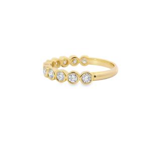 Round Diamond Bezel Band 0.60 Carat In 14K Gold