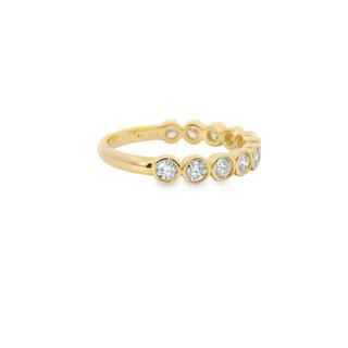 Round Diamond Bezel Band 0.60 Carat In 14K Gold