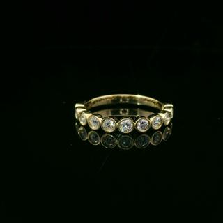 Round Diamond Bezel Band 0.60 Carat In 14K Gold