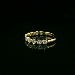 Round Diamond Bezel Band 0.60 Carat In 14K Gold