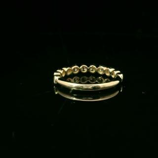 Round Diamond Bezel Band 0.60 Carat In 14K Gold