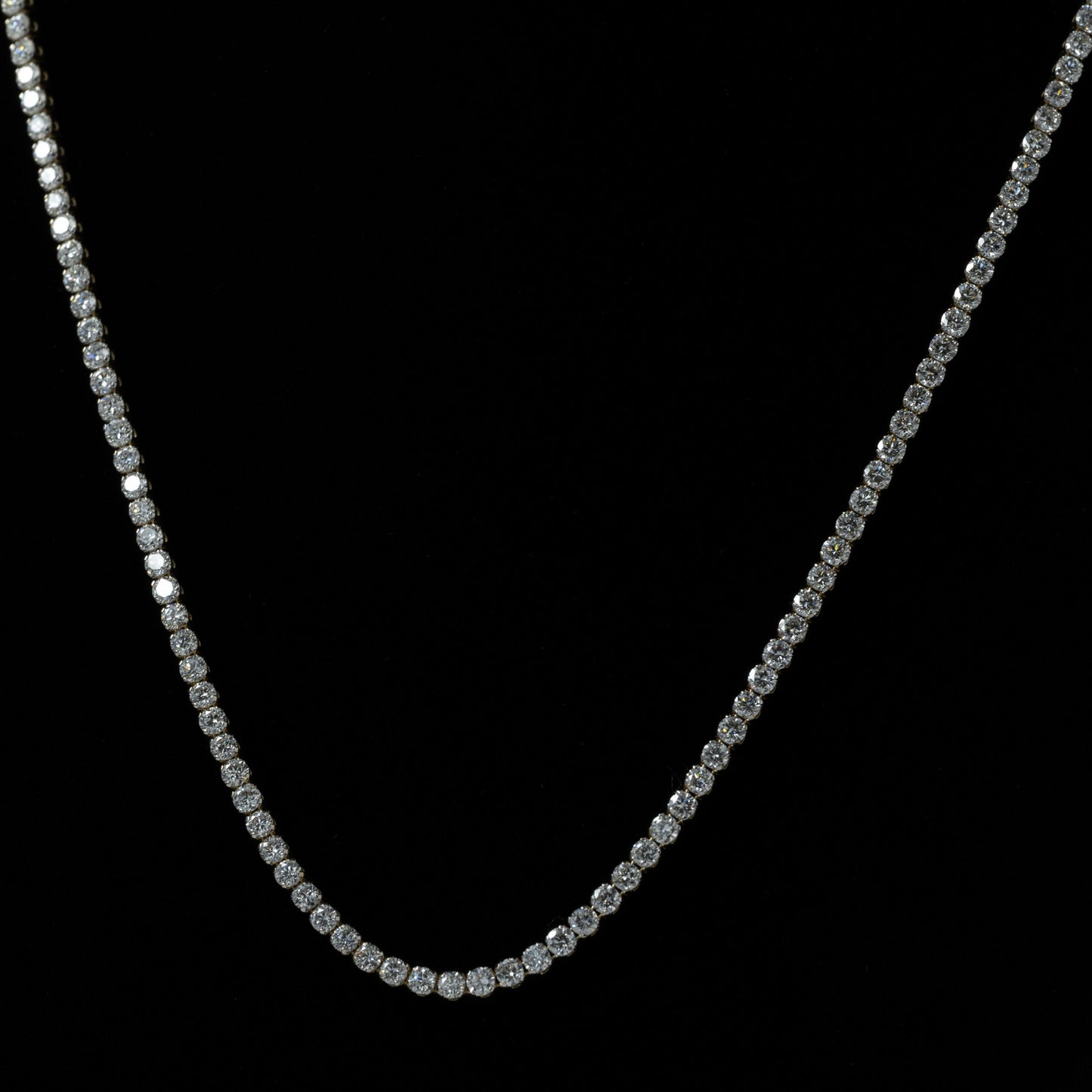 New 8ctw Lab Grown Diamond Eternity Tennis Necklace 14k White Gold