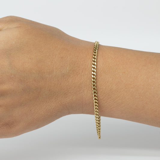 14 Karat Yellow Gold Curb Link Bracelet