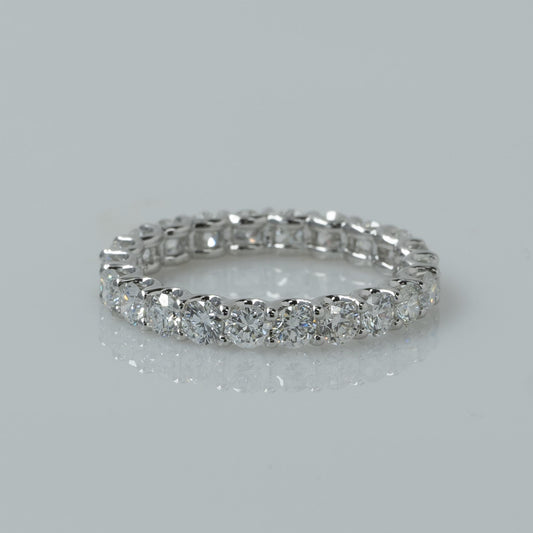 2ctw+ Lab Diamond Eternity Band 14k White Gold Ring Size 7