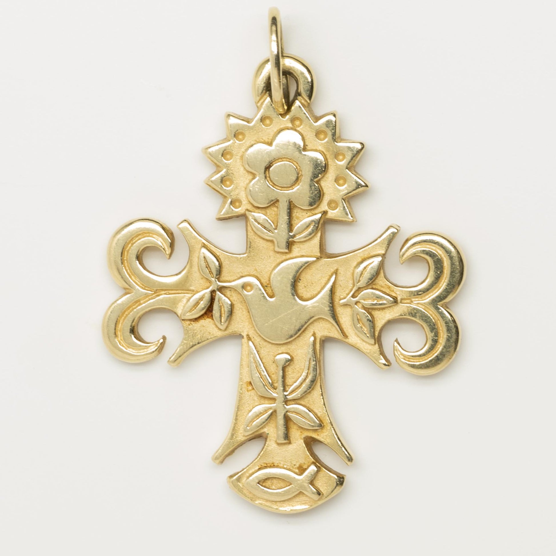 James Avery La Primavera Pendant Dove Large Cross Flower Pendant