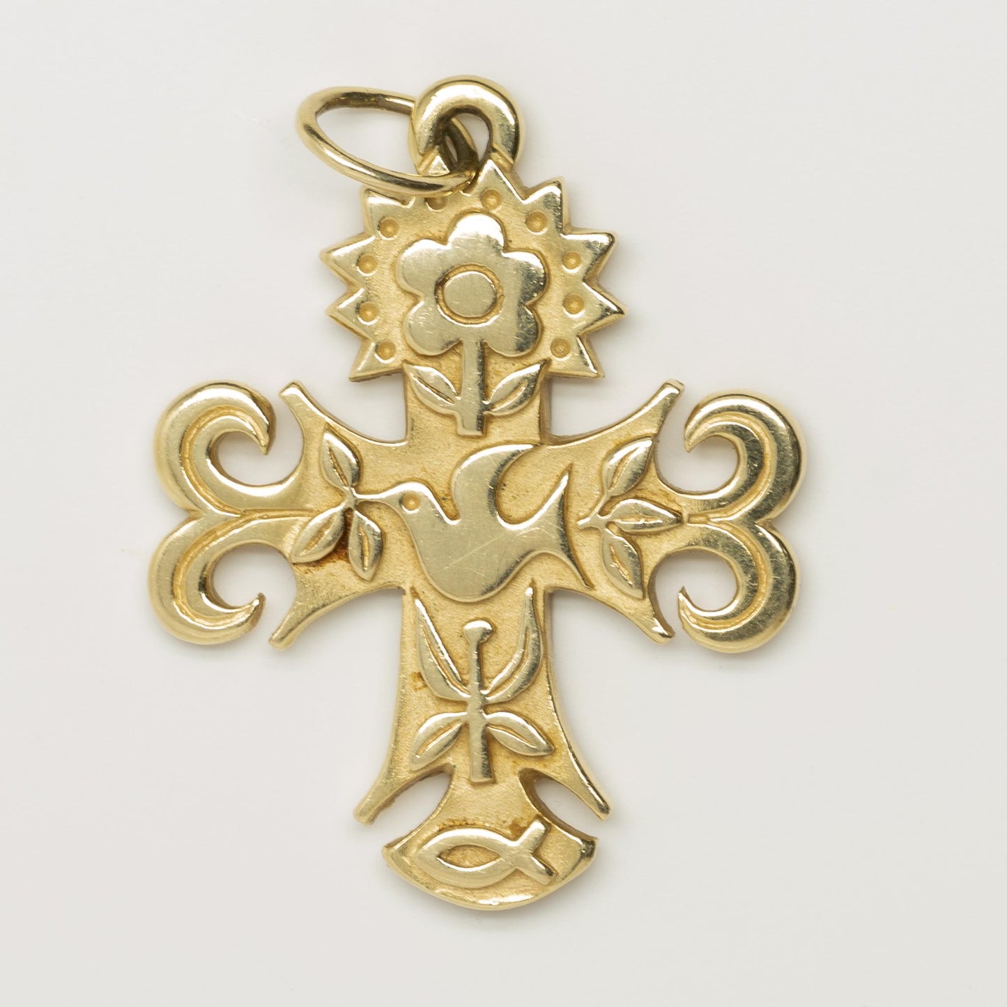 James Avery La Primavera Pendant Dove Large Cross Flower Pendant