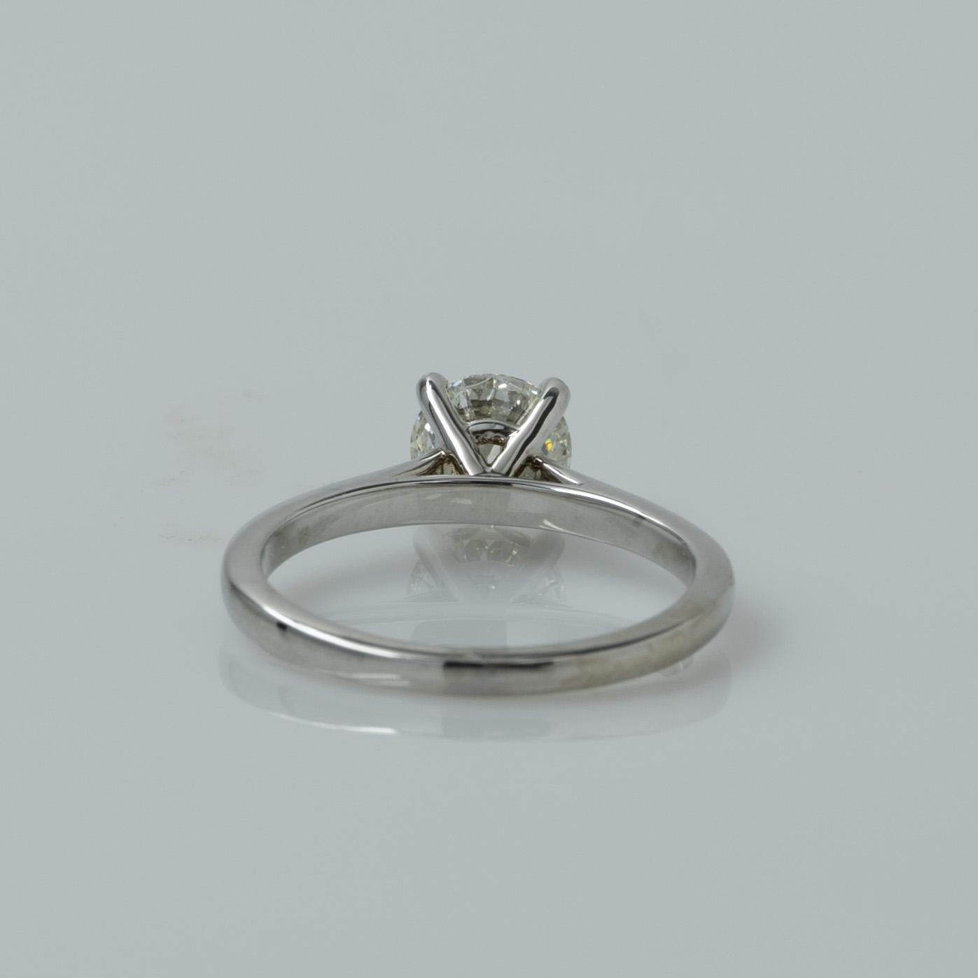 New 1 Carat Round Brilliant Lab Diamond 4 Prong 14k White Gold Solitaire Ring