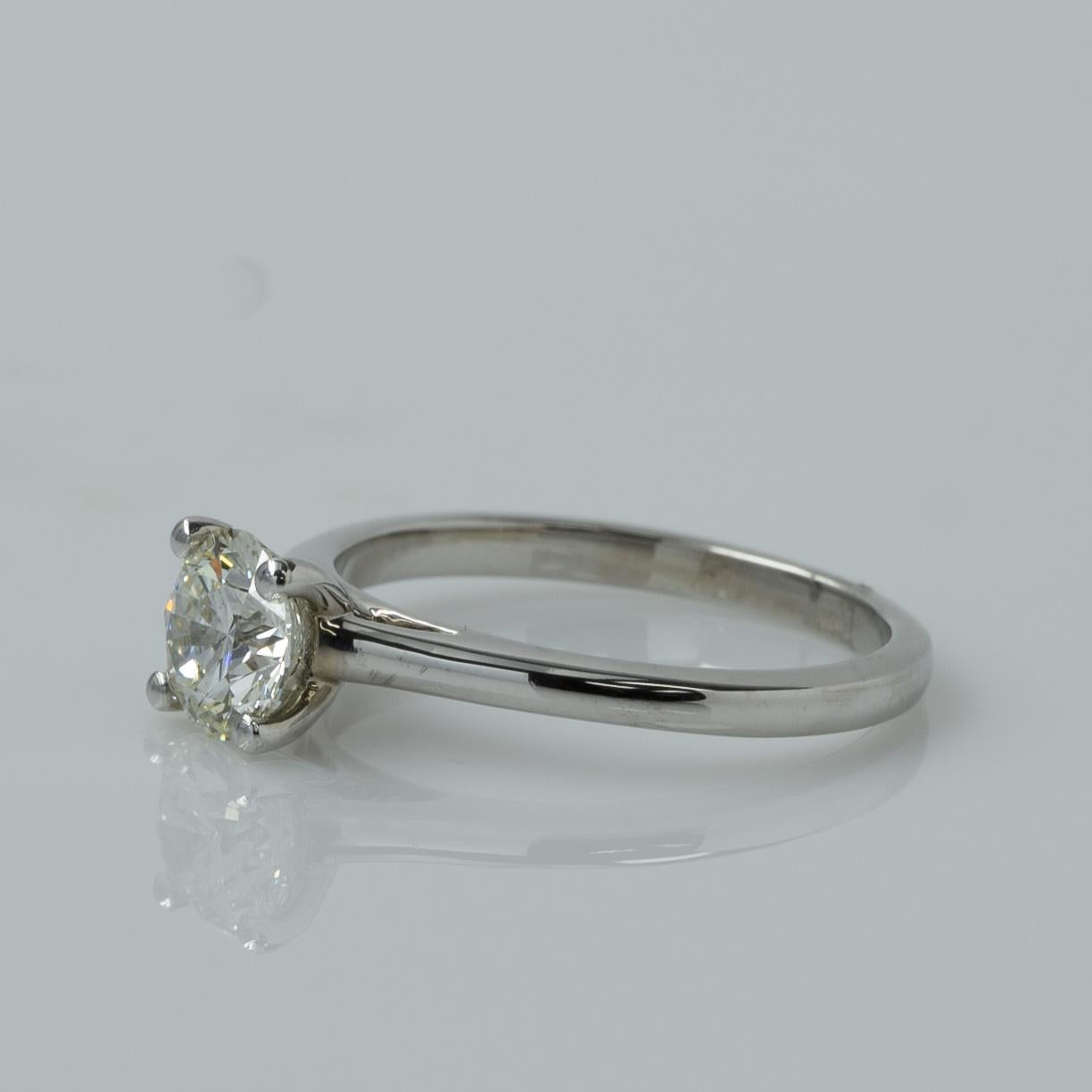 New 1 Carat Round Brilliant Lab Diamond 4 Prong 14k White Gold Solitaire Ring