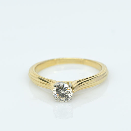 .57ct Round Brilliant Diamond Yellow Gold Solitaire Ring