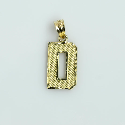 "D" Block Letter Initial Gold Pendant