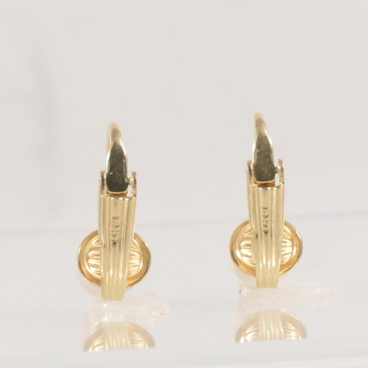 Pearl Earrings w 14k Yellow Gold Leverbacks