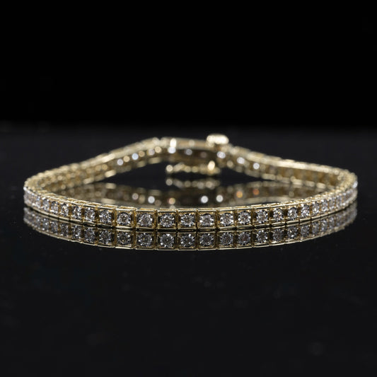 1.02cttw Diamond Tennis Bracelet 10K Yellow Gold