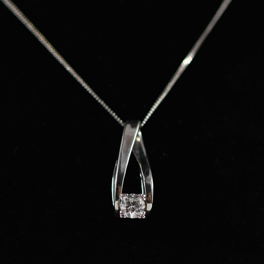 Vintage Inspired 14K Old European Cut Diamond Necklace